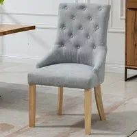 Ravenna Set of 2 Dining Chairs - Grey, Fabric