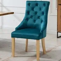 Ravenna Set of 2 Dining Chairs - Teal, Velvet