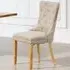 Rezzato Set of 2 Dining Chairs - Light Brown, Fabric