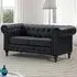Richland 2-Seater Chesterfield Sofa - Black, Leather