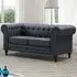 Richland 2-Seater Chesterfield Sofa - Grey, Leather