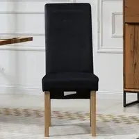 Rimini Set of 2 Dining Chairs - Black, Velvet