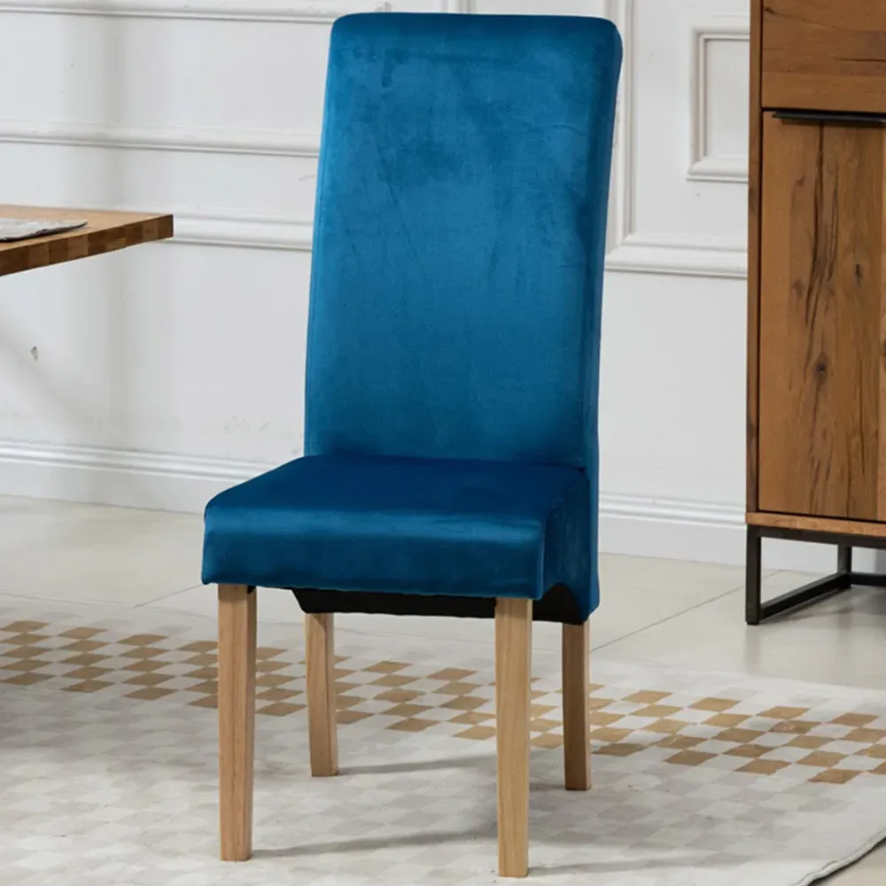 Rimini Set of 2 Dining Chairs - Blue, Velvet