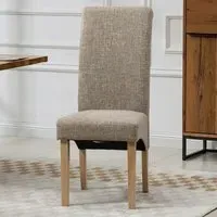 Rimini Set of 2 Dining Chairs - Brown, Fabric