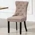 Rivara Set of 2 Dining Chairs with Button Back - Brown, Fabric