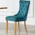 Rodero Set of 2 Dining Chairs - Teal, Velvet
