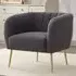 Ronan Accent Chair - Dark Grey, Boucle