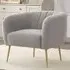 Ronan Accent Chair - Light Grey, Boucle