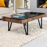 Satori Coffee Table - Black, Stone