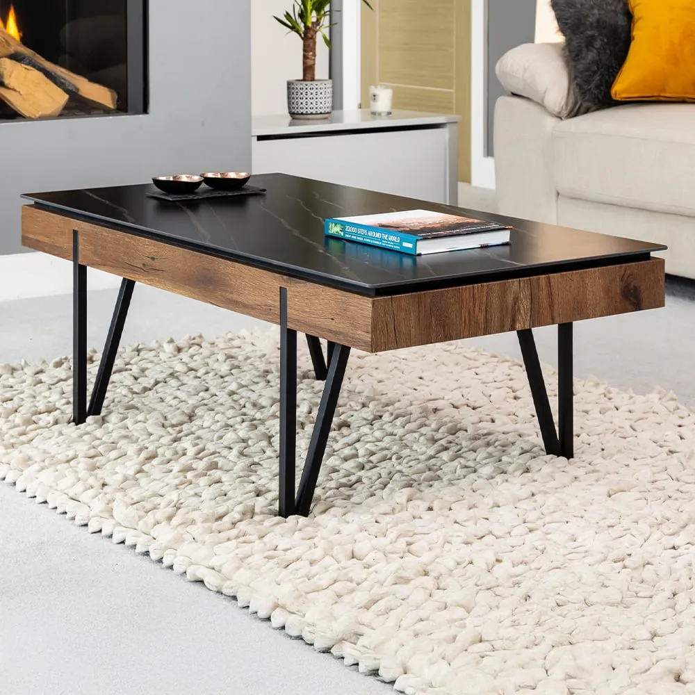 Satori Coffee Table - Black, Stone image