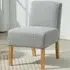 Selina Armless Accent Chair - Grey, Fabric