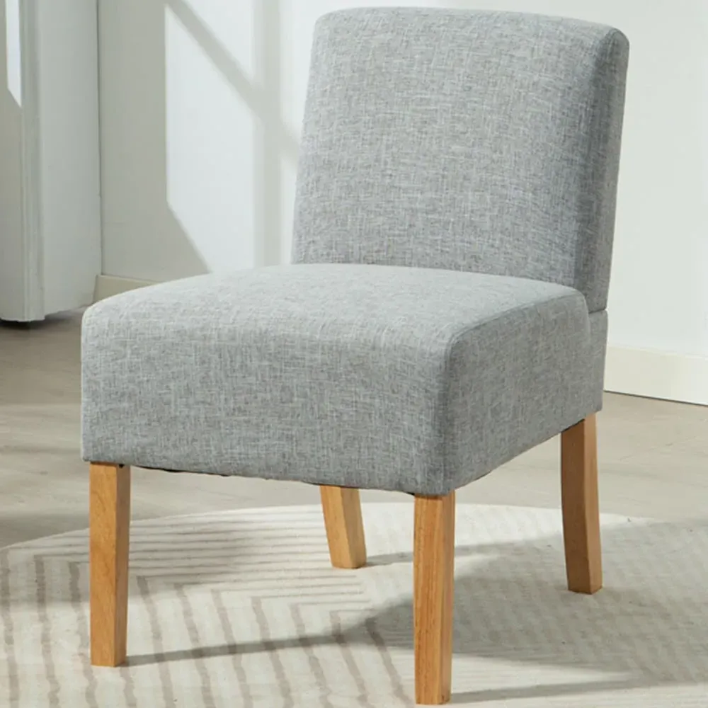 Selina Armless Accent Chair - Grey, Fabric