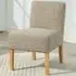 Selina Armless Accent Chair - Light Brown, Fabric