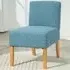 Selina Armless Accent Chair - Teal, Fabric