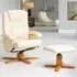 Severn Swivel Recliner Chair with Footstool - Cream