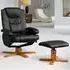 Severn Swivel Recliner Chair with Massage and Heat - Black