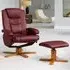 Severn Swivel Recliner Chair with Massage and Heat - Burgundy