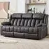 Sheridan 3-Seater Recliner Sofa with Console - Brown, Leather