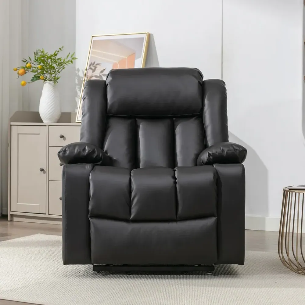 Sheridan Electric Recliner Chair with Massage and Heat - Black