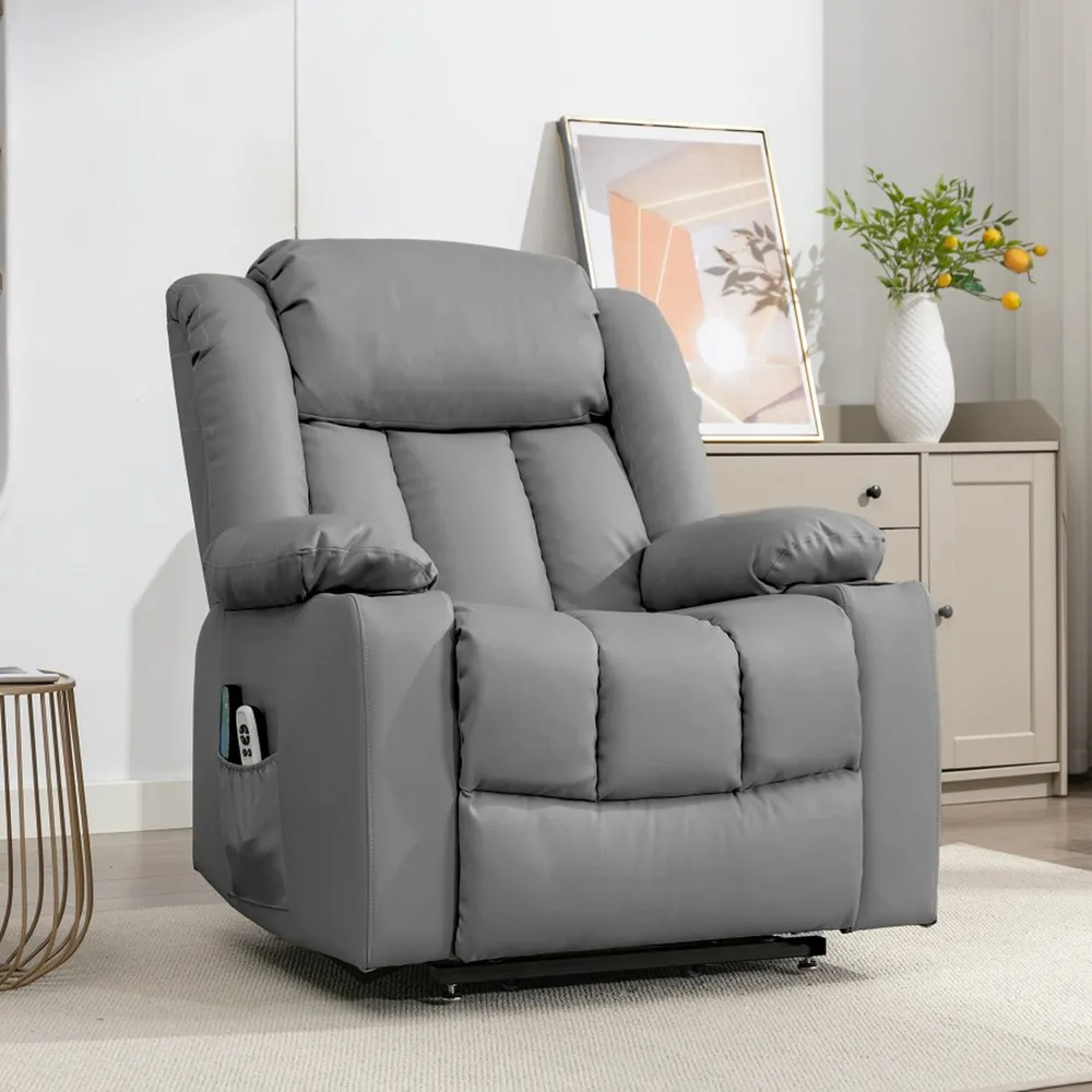 Sheridan Electric Recliner Chair with Massage and Heat - Grey