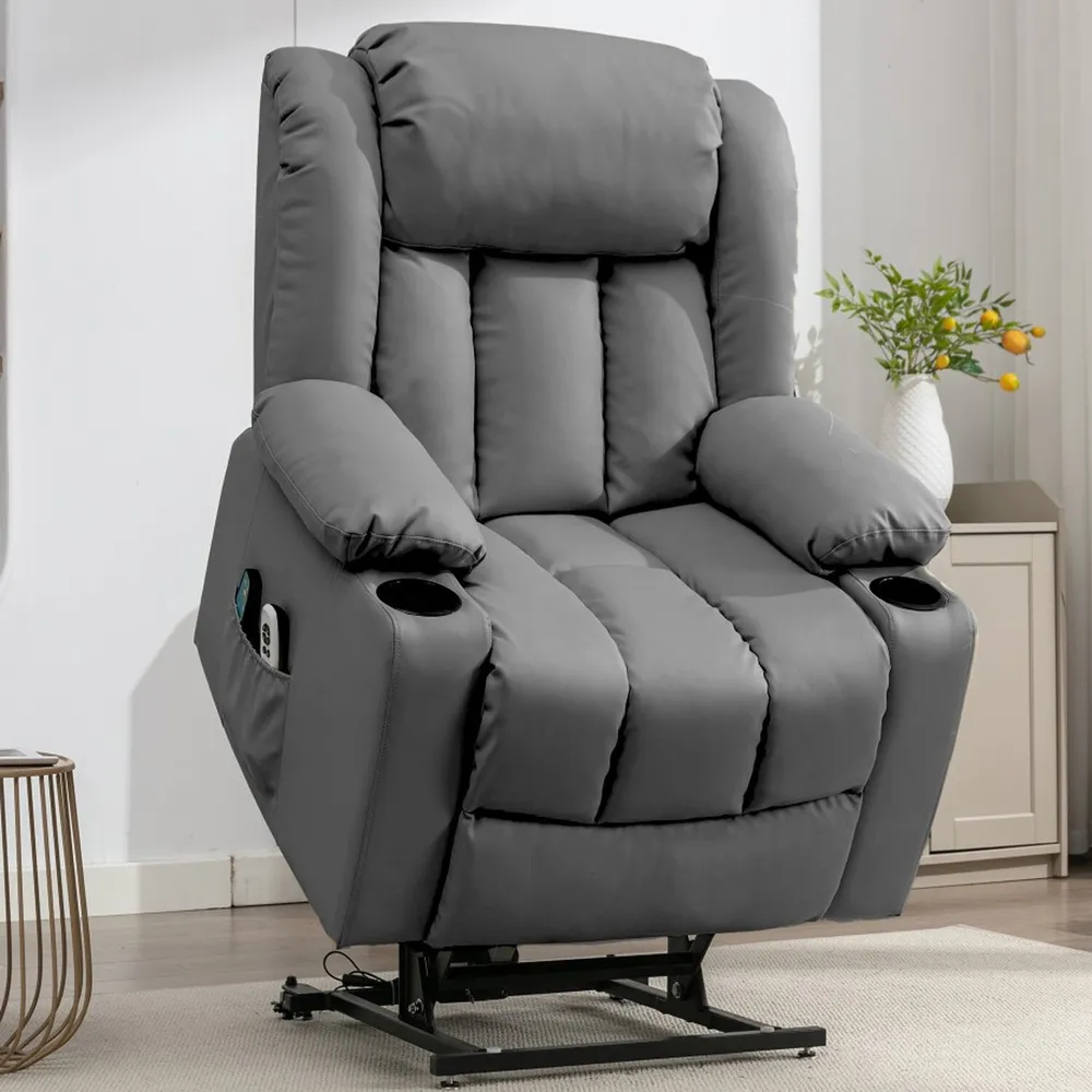 Sheridan Electric Recliner Chair with Massage and Heat - Grey