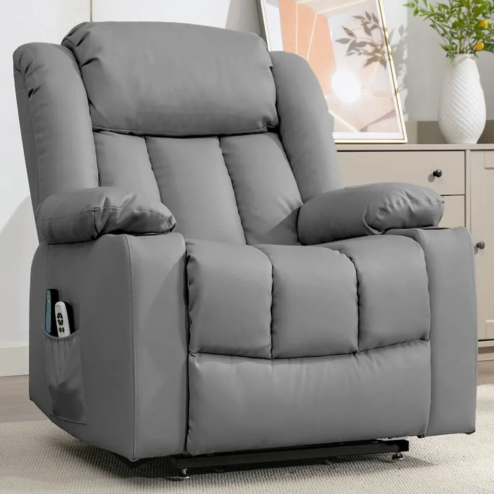 Sheridan Electric Recliner Chair with Massage and Heat - Grey