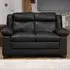 Standish 2-Seater Sofa - Black, Bonded Leather