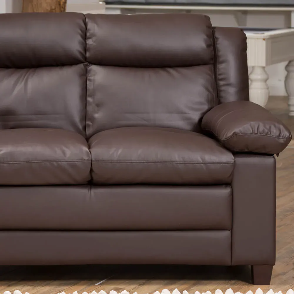 Standish 2-Seater Sofa - Brown, Bonded Leather