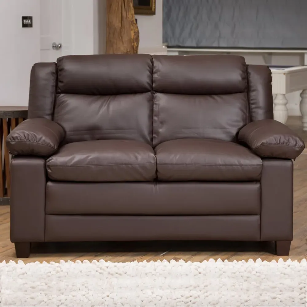 Standish 2-Seater Sofa - Brown, Bonded Leather