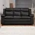 Standish 3-Seater Sofa - Black, Bonded Leather