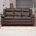 Standish 3-Seater Sofa - Brown, Bonded Leather