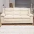 Standish 3-Seater Sofa - Cream, Bonded Leather