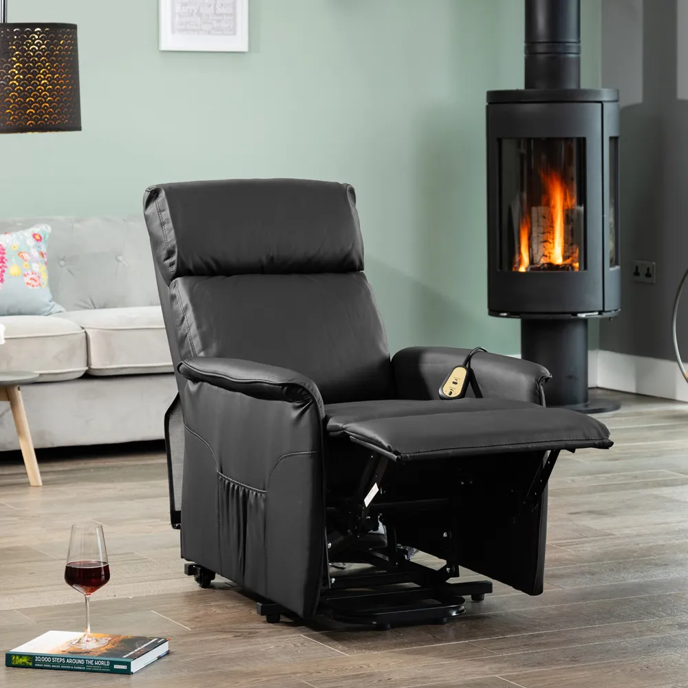 Townsend Electric Recliner Chair with Storage - Black