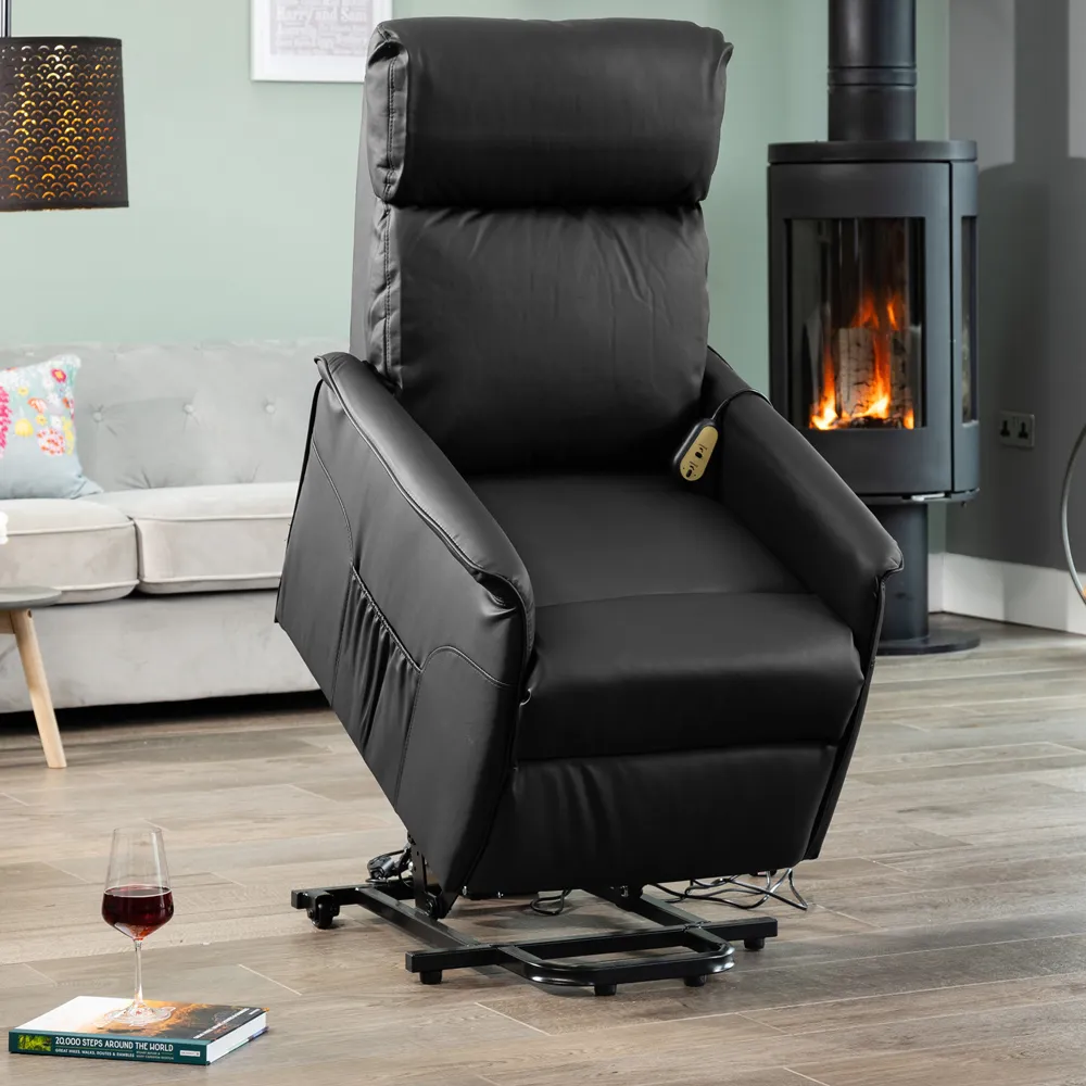 Townsend Electric Recliner Chair with Storage - Black