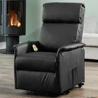 Townsend Electric Recliner Chair with Storage - Black