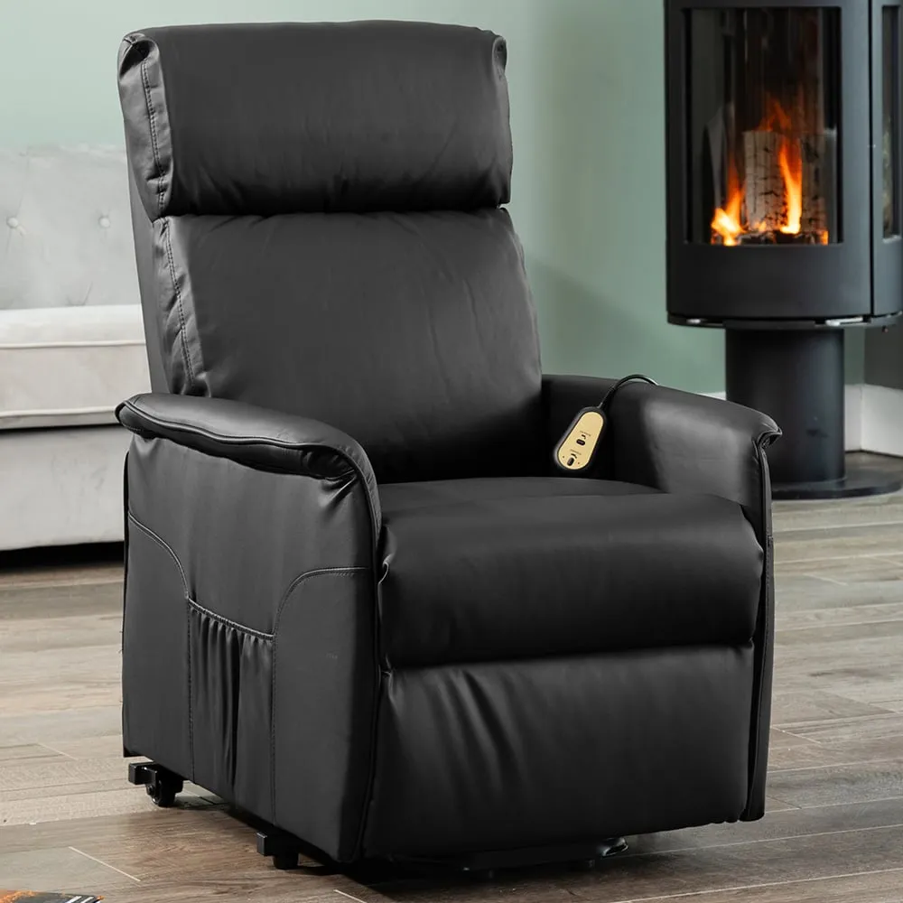 Townsend Electric Recliner Chair with Storage - Black image