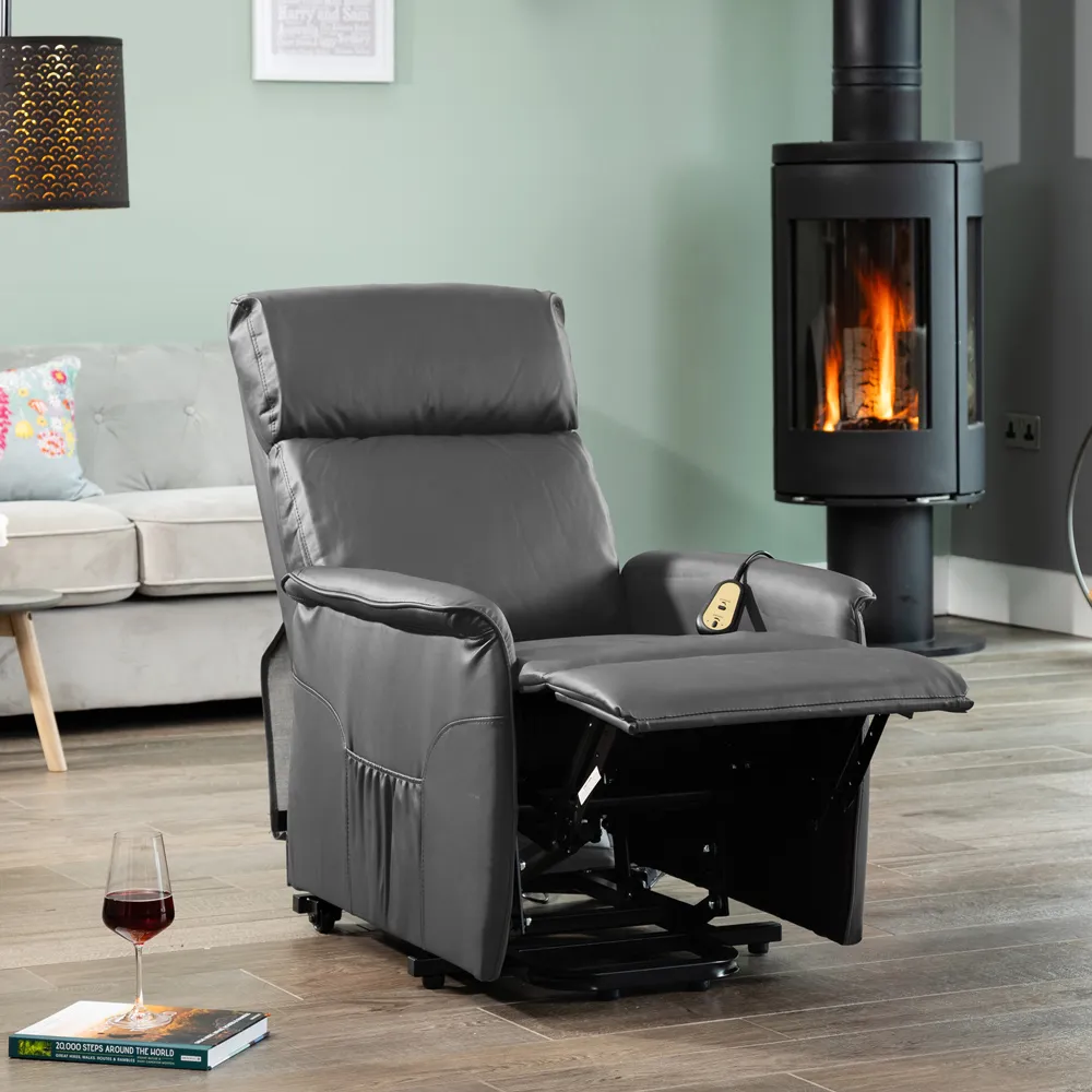 Townsend Electric Recliner Chair with Storage - Grey