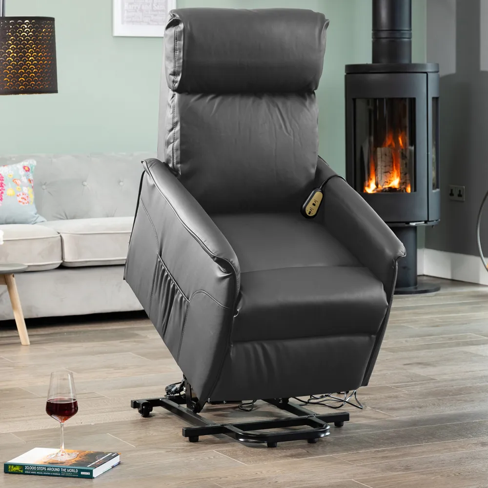 Townsend Electric Recliner Chair with Storage - Grey