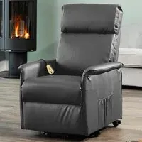 Townsend Electric Recliner Chair with Storage - Grey