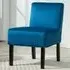 Valina Armless Accent Chair - Blue, Velvet