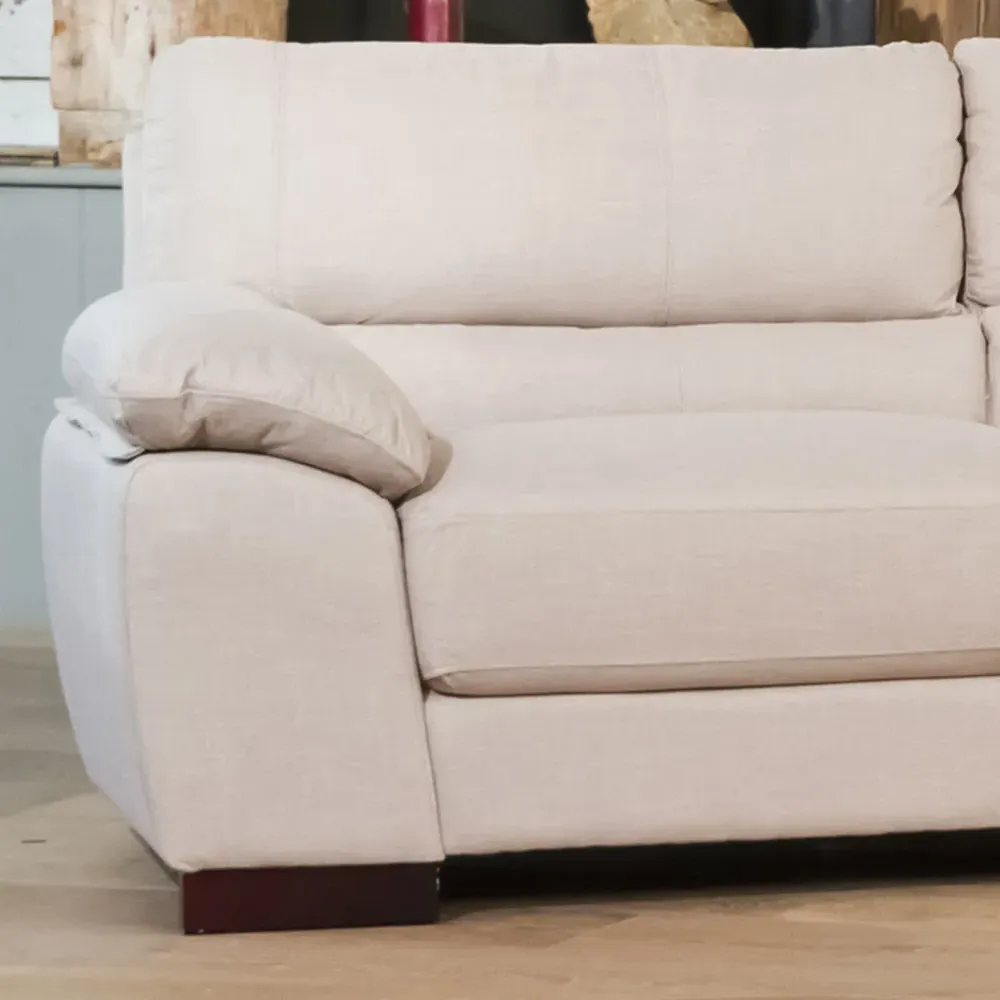 Westbrook 3-Seater Sofa - Cream, Textured Fabric