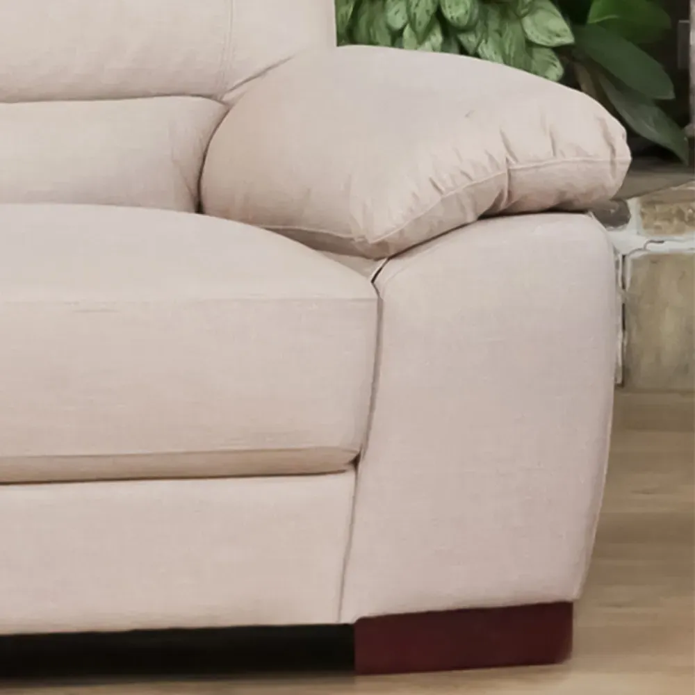 Westbrook 3-Seater Sofa - Cream, Textured Fabric