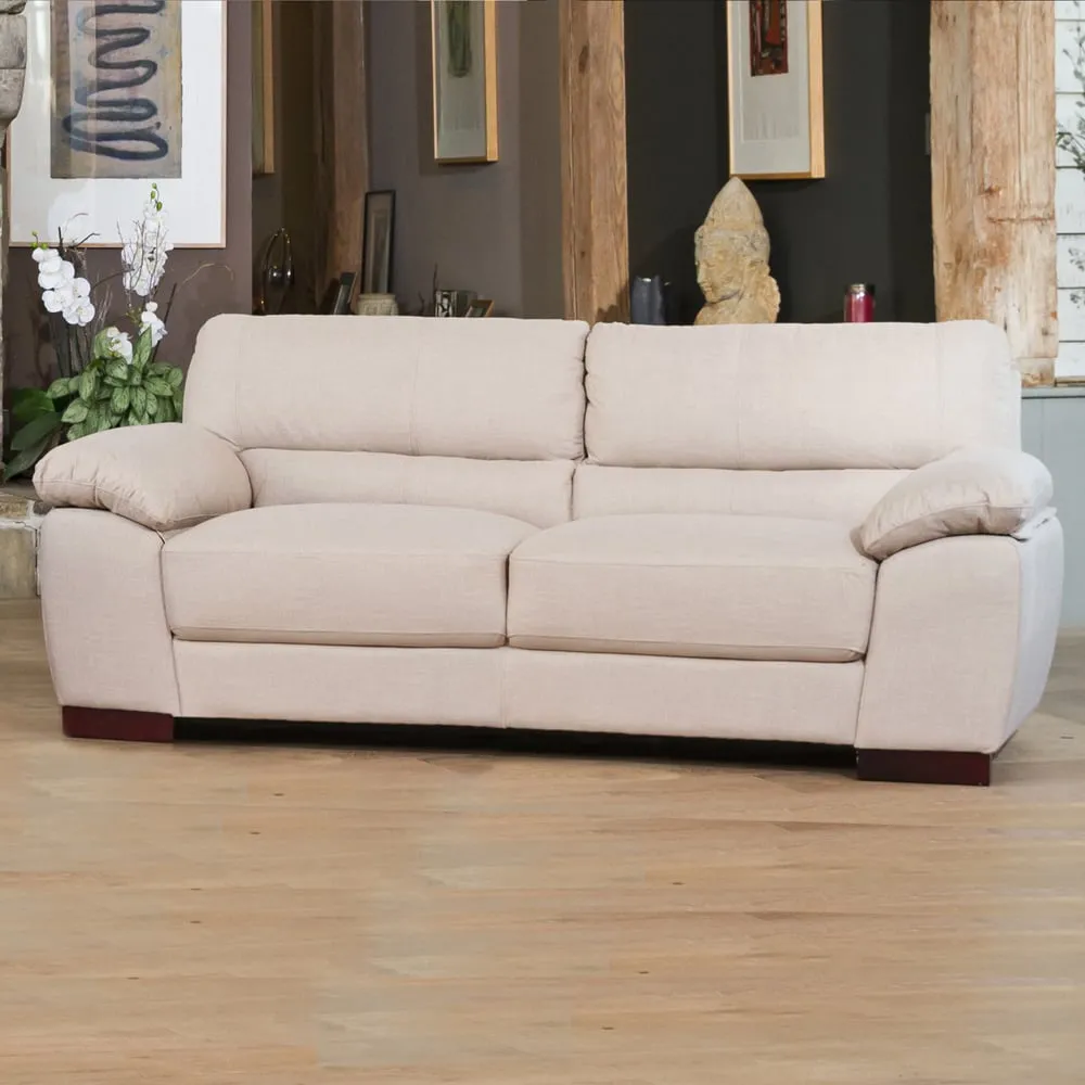 Westbrook 3-Seater Sofa - Cream, Textured Fabric