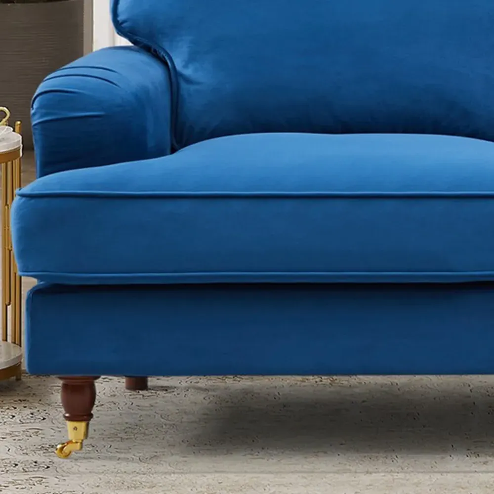 Woodbury 2-Seater Sofa - Blue, Velvet
