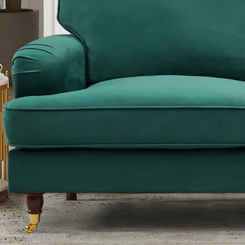 Woodbury 2-Seater Sofa - Green, Velvet