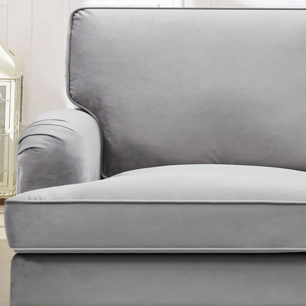 Woodbury 2-Seater Sofa - Grey, Velvet