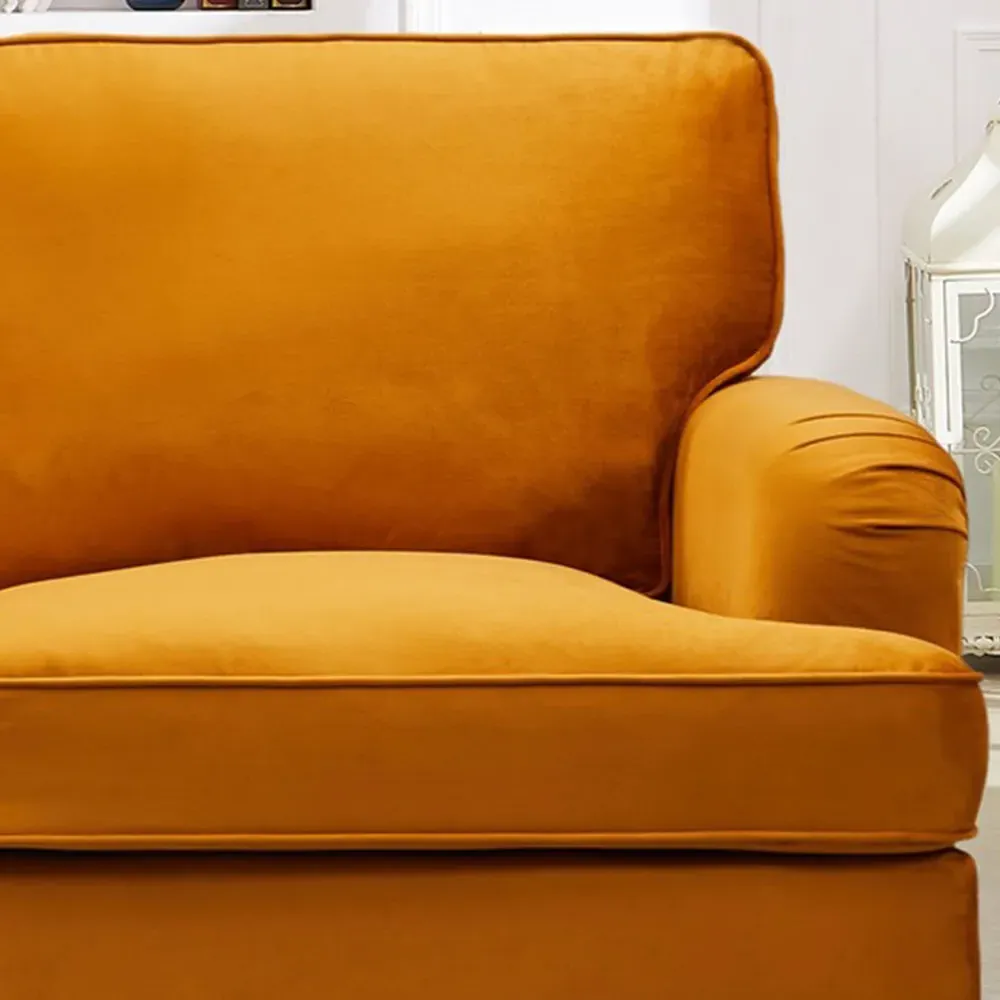 Woodbury 2-Seater Sofa - Orange, Velvet