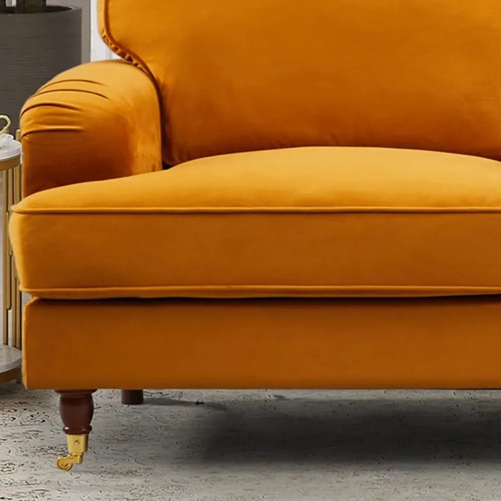Woodbury 2-Seater Sofa - Orange, Velvet