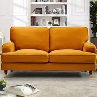 Woodbury 2-Seater Sofa - Orange, Velvet