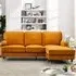 Woodbury 3-Seater Corner Sofa Reversible - Orange, Velvet